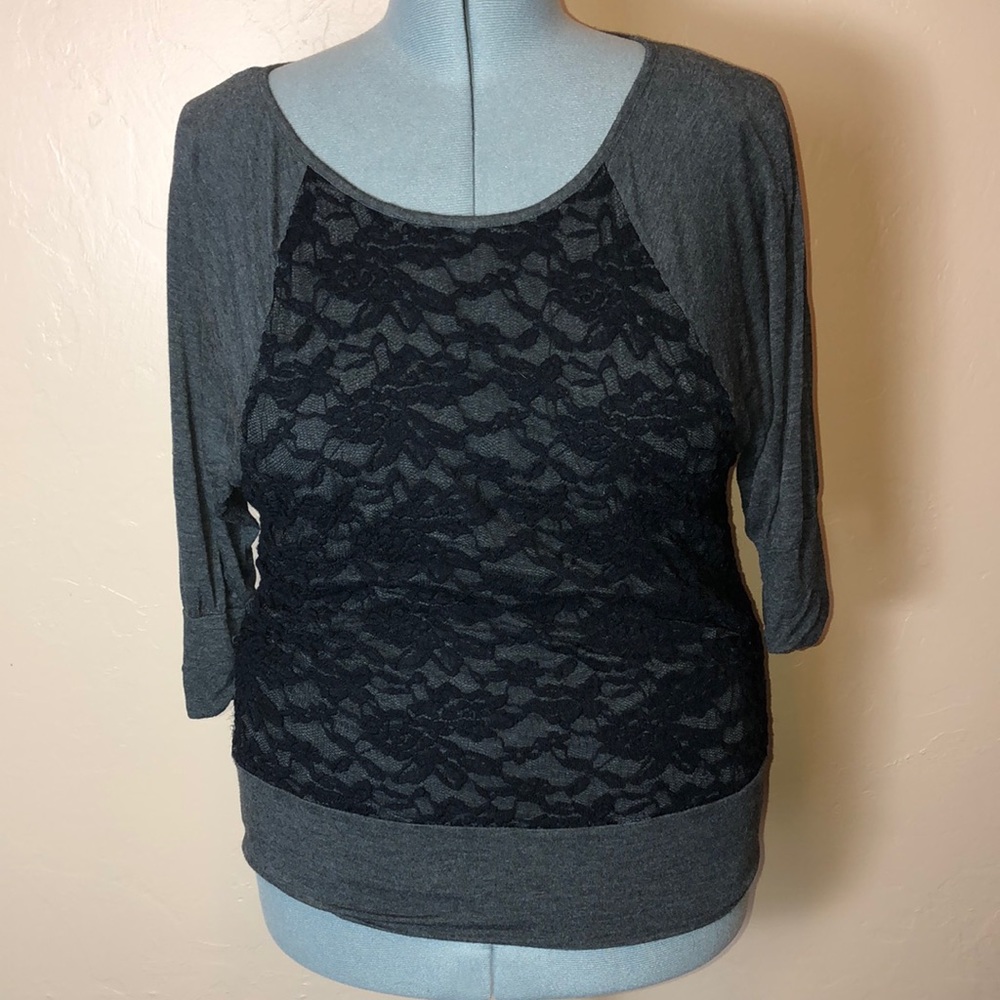 ALYX 0x plus size lace front black/gray elbow